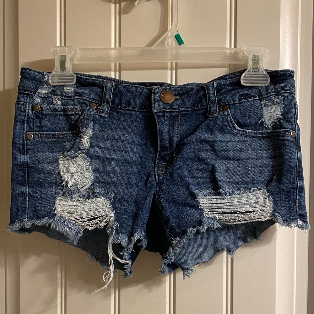 CP Jeans distressed denim shorts